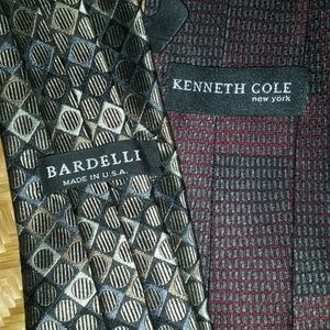 Pair of 100% silk designer ties